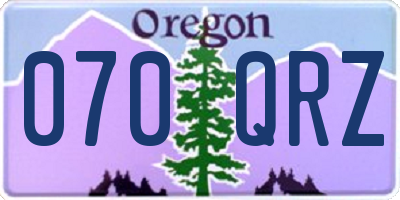 OR license plate 070QRZ