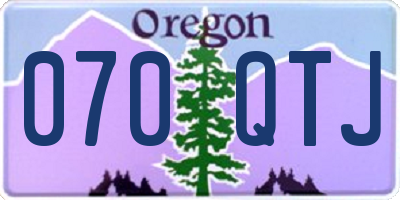 OR license plate 070QTJ