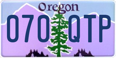 OR license plate 070QTP