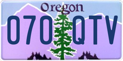 OR license plate 070QTV