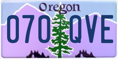 OR license plate 070QVE