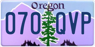 OR license plate 070QVP