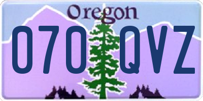 OR license plate 070QVZ