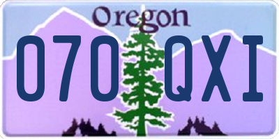 OR license plate 070QXI