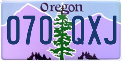 OR license plate 070QXJ
