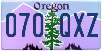 OR license plate 070QXZ