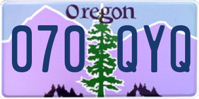 OR license plate 070QYQ