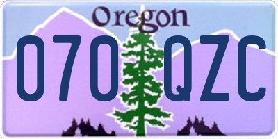 OR license plate 070QZC