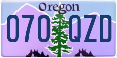 OR license plate 070QZD