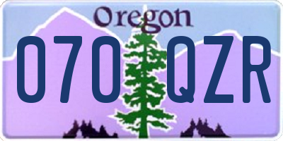 OR license plate 070QZR