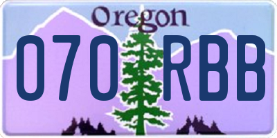 OR license plate 070RBB