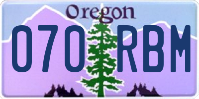 OR license plate 070RBM