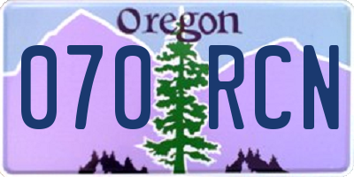 OR license plate 070RCN
