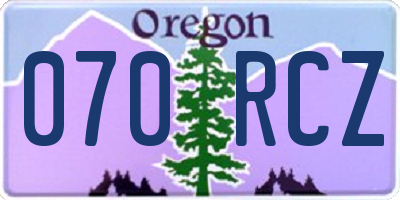 OR license plate 070RCZ