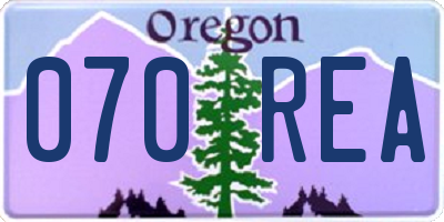 OR license plate 070REA