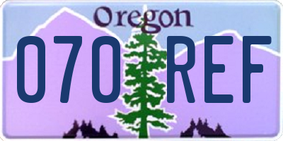 OR license plate 070REF