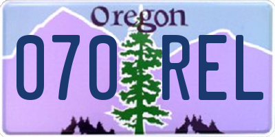 OR license plate 070REL