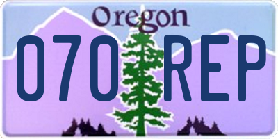 OR license plate 070REP