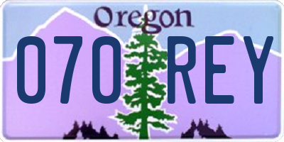 OR license plate 070REY