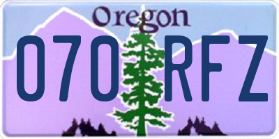 OR license plate 070RFZ