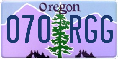 OR license plate 070RGG