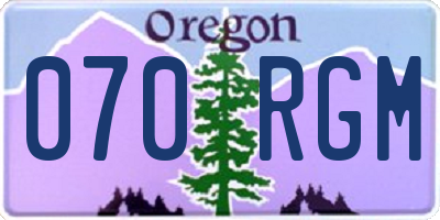 OR license plate 070RGM