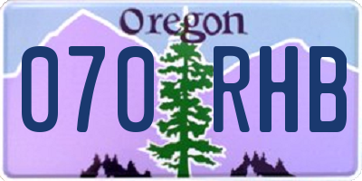 OR license plate 070RHB