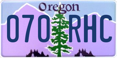OR license plate 070RHC