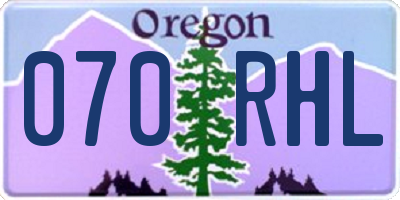 OR license plate 070RHL