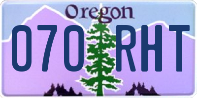 OR license plate 070RHT