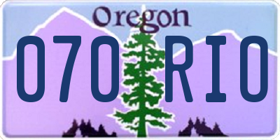 OR license plate 070RIO