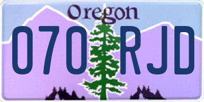 OR license plate 070RJD