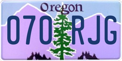 OR license plate 070RJG