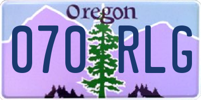 OR license plate 070RLG