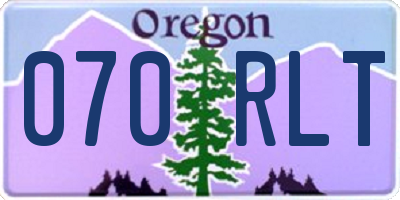 OR license plate 070RLT