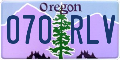 OR license plate 070RLV