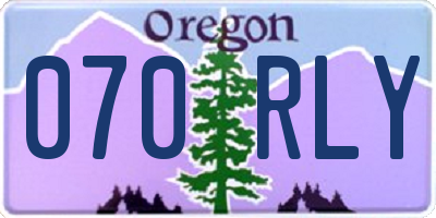 OR license plate 070RLY