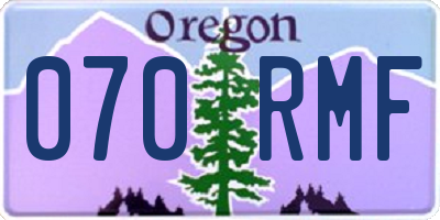 OR license plate 070RMF