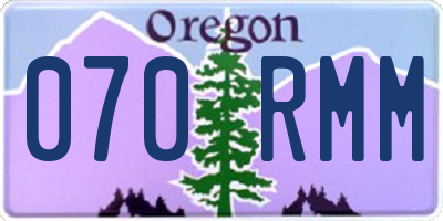 OR license plate 070RMM