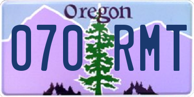 OR license plate 070RMT