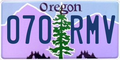 OR license plate 070RMV