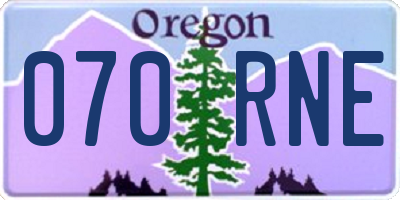 OR license plate 070RNE