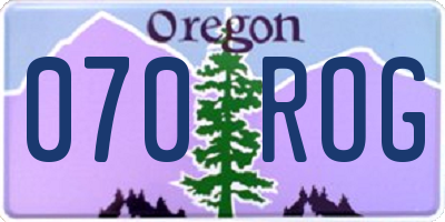 OR license plate 070ROG