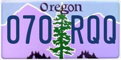 OR license plate 070RQQ