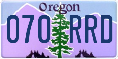 OR license plate 070RRD