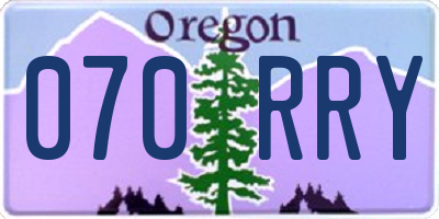 OR license plate 070RRY