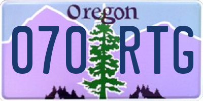 OR license plate 070RTG