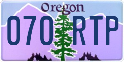 OR license plate 070RTP