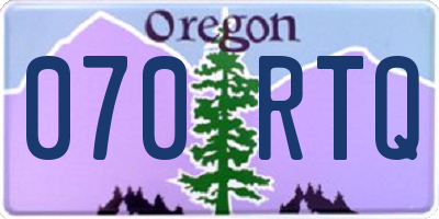 OR license plate 070RTQ