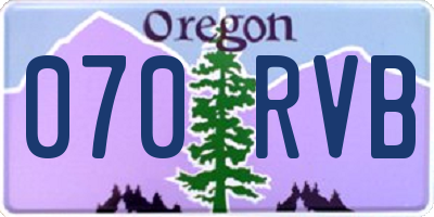 OR license plate 070RVB
